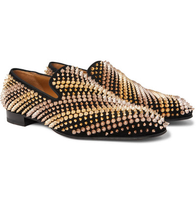 Christian Louboutin Studded Suede Loafers outlook