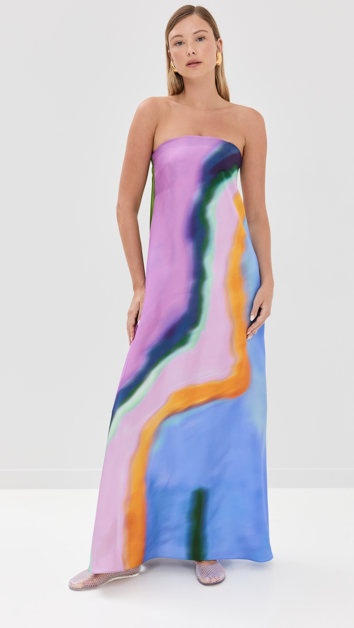 Aura Silk Strapless Dress - 6