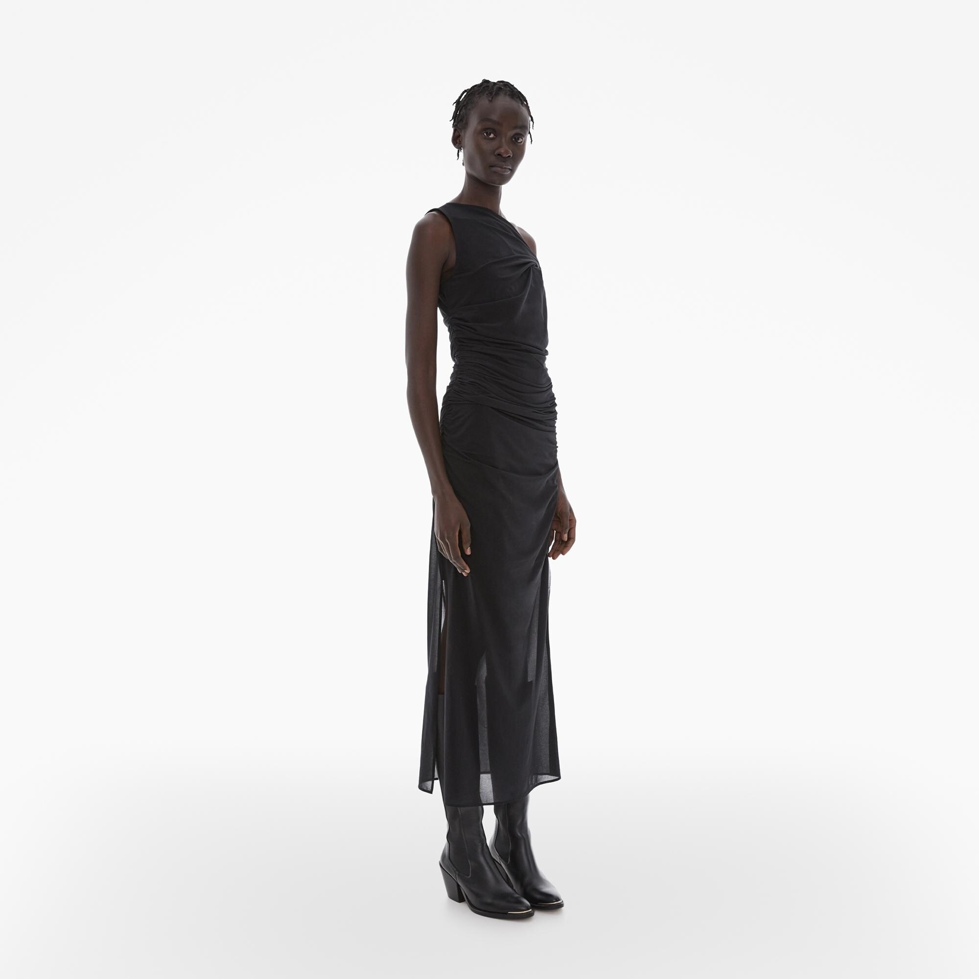 TWISTED ASYMMETRIC MAXI DRESS - 5