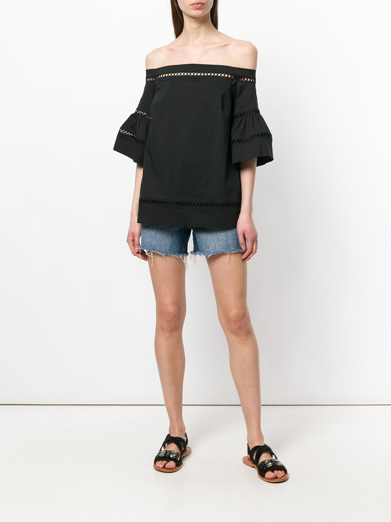 MICHAEL KORS embroidered off shoulder top outlook