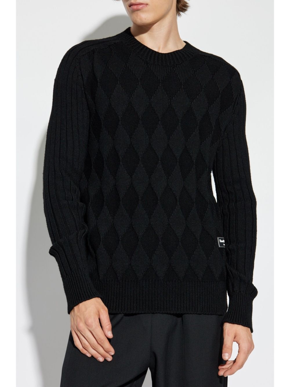 logo-patch wool jumper - 3