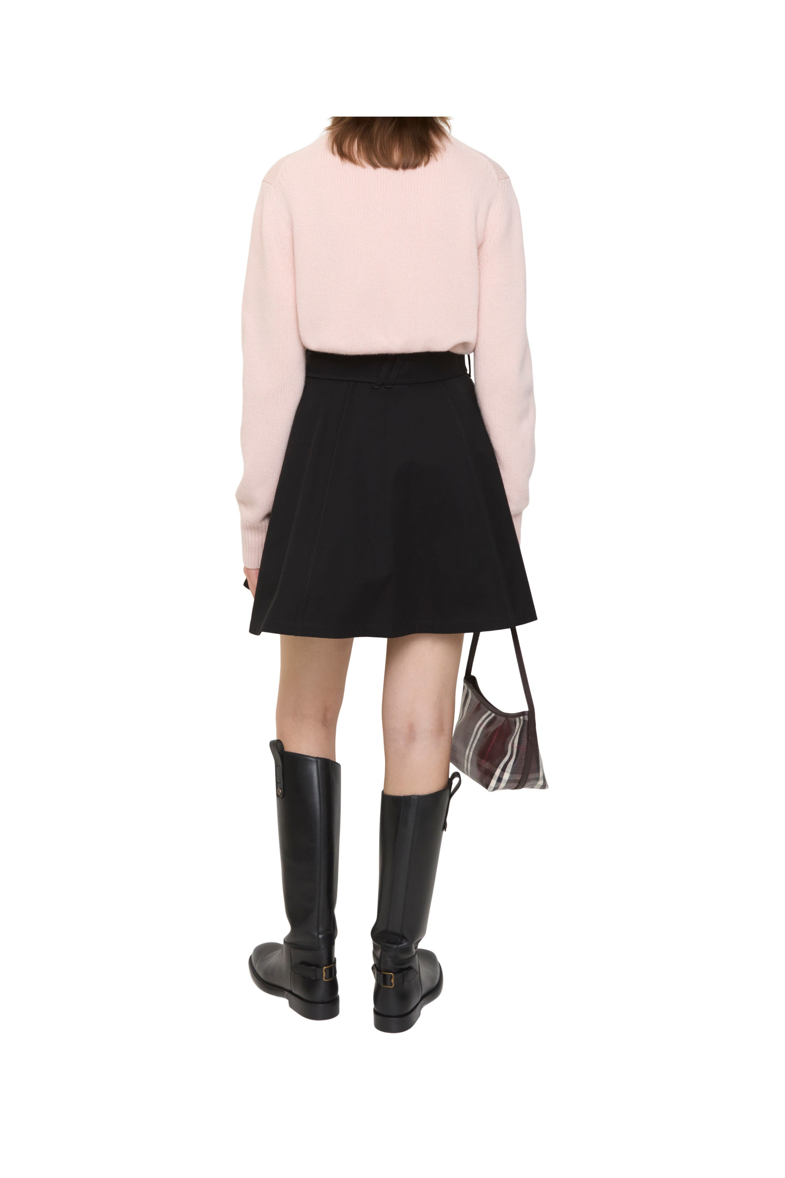 burberry Gabardine Trench Mini Skirt in Black at Nordstrom - 3