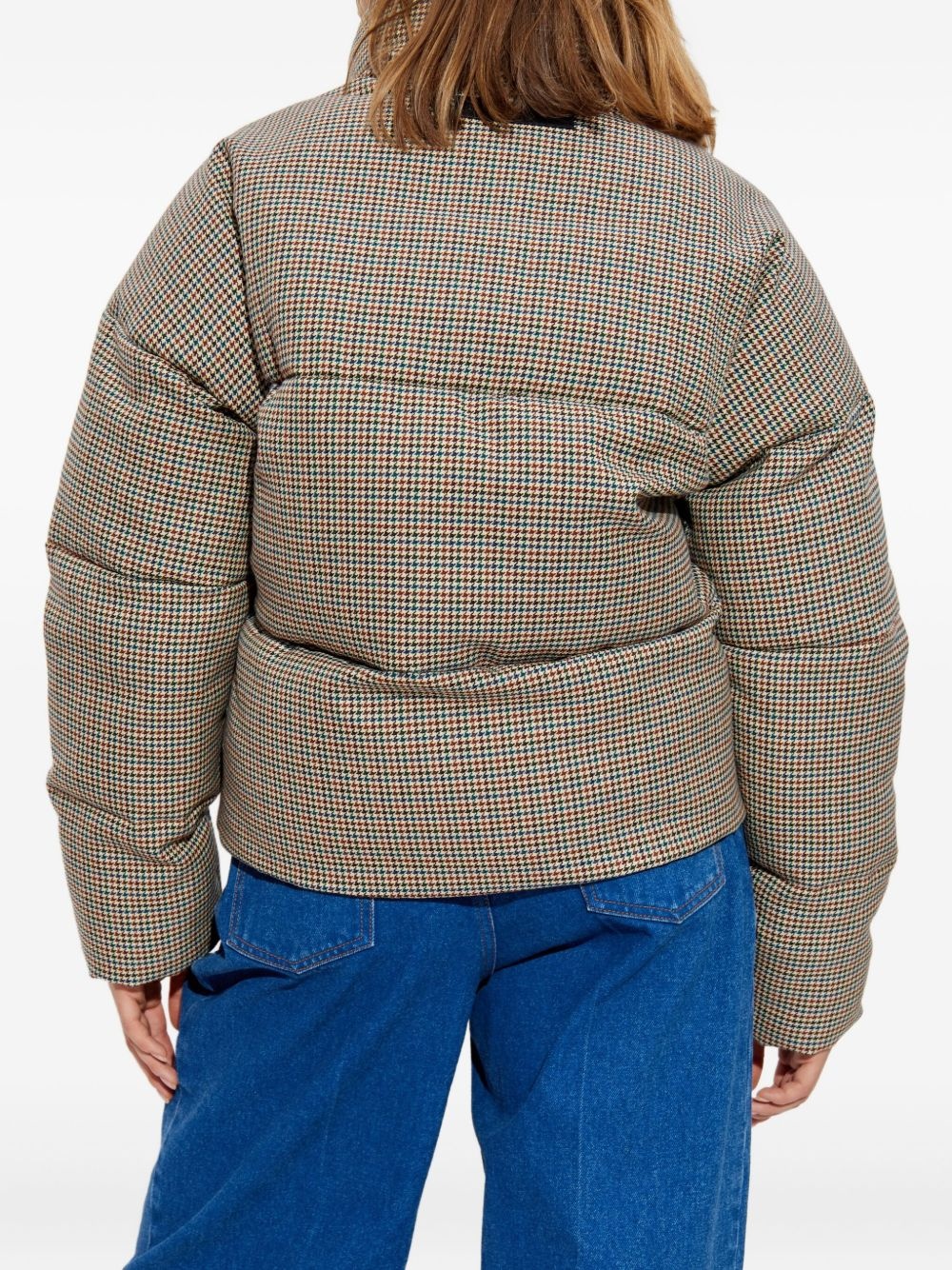 houndstooth puffer jacket - 4