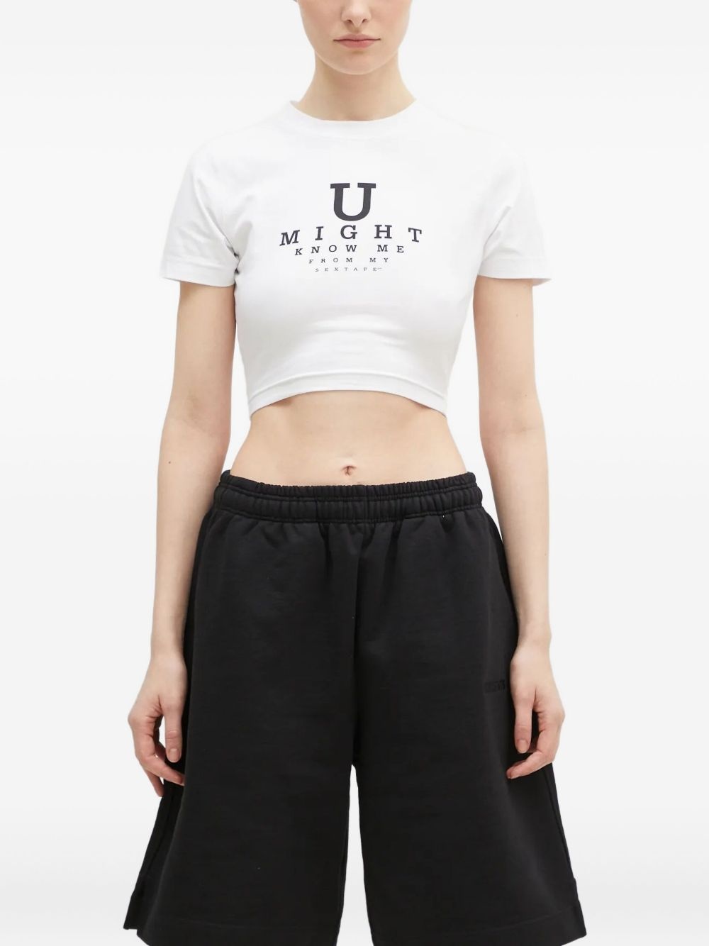 eye-chart cropped top - 2