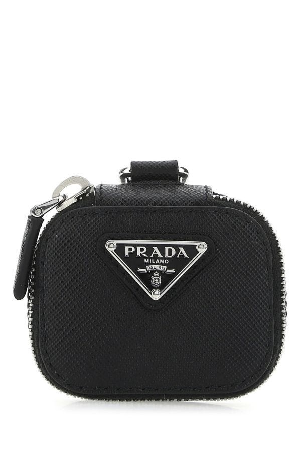 Prada Man Black Leather Air Pods Case - 1