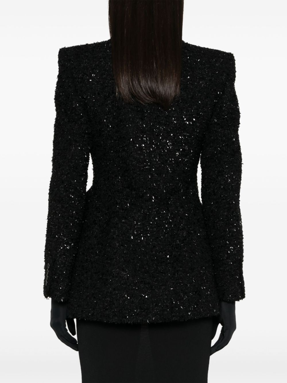 double-breasted bouclÃ© blazer - 4
