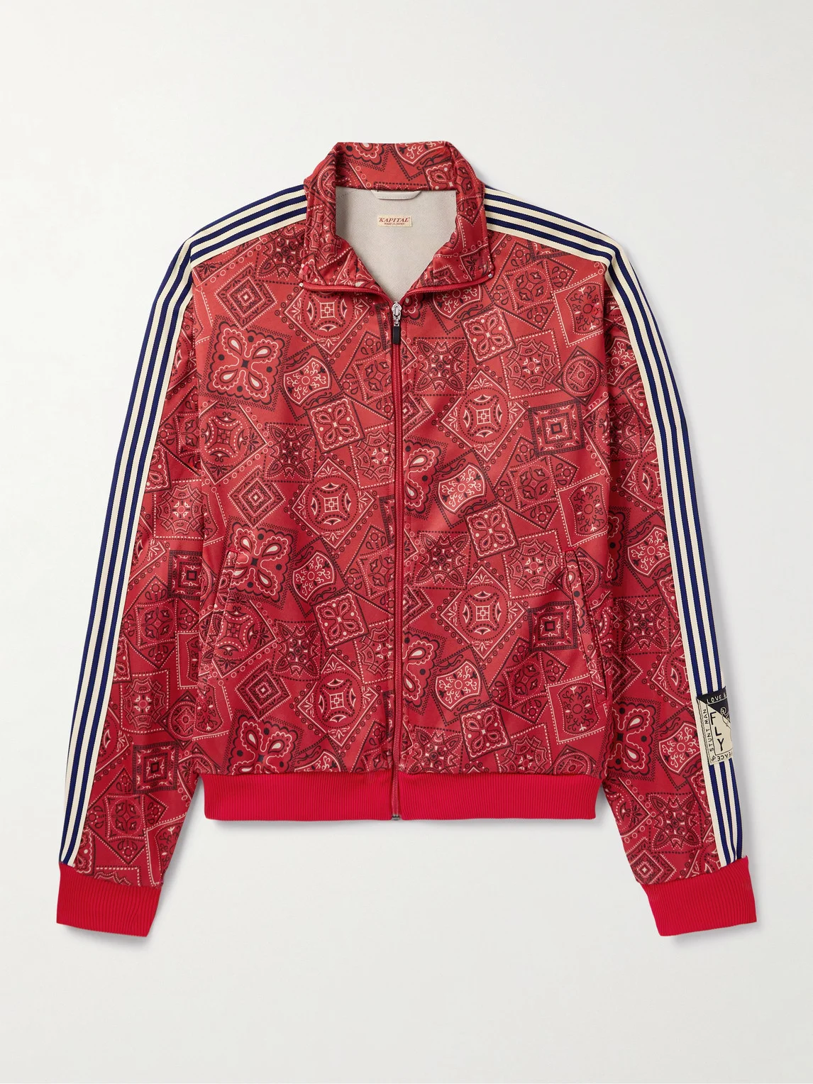 Cookie Bandana-Print Striped Shell Track Jacket - 1