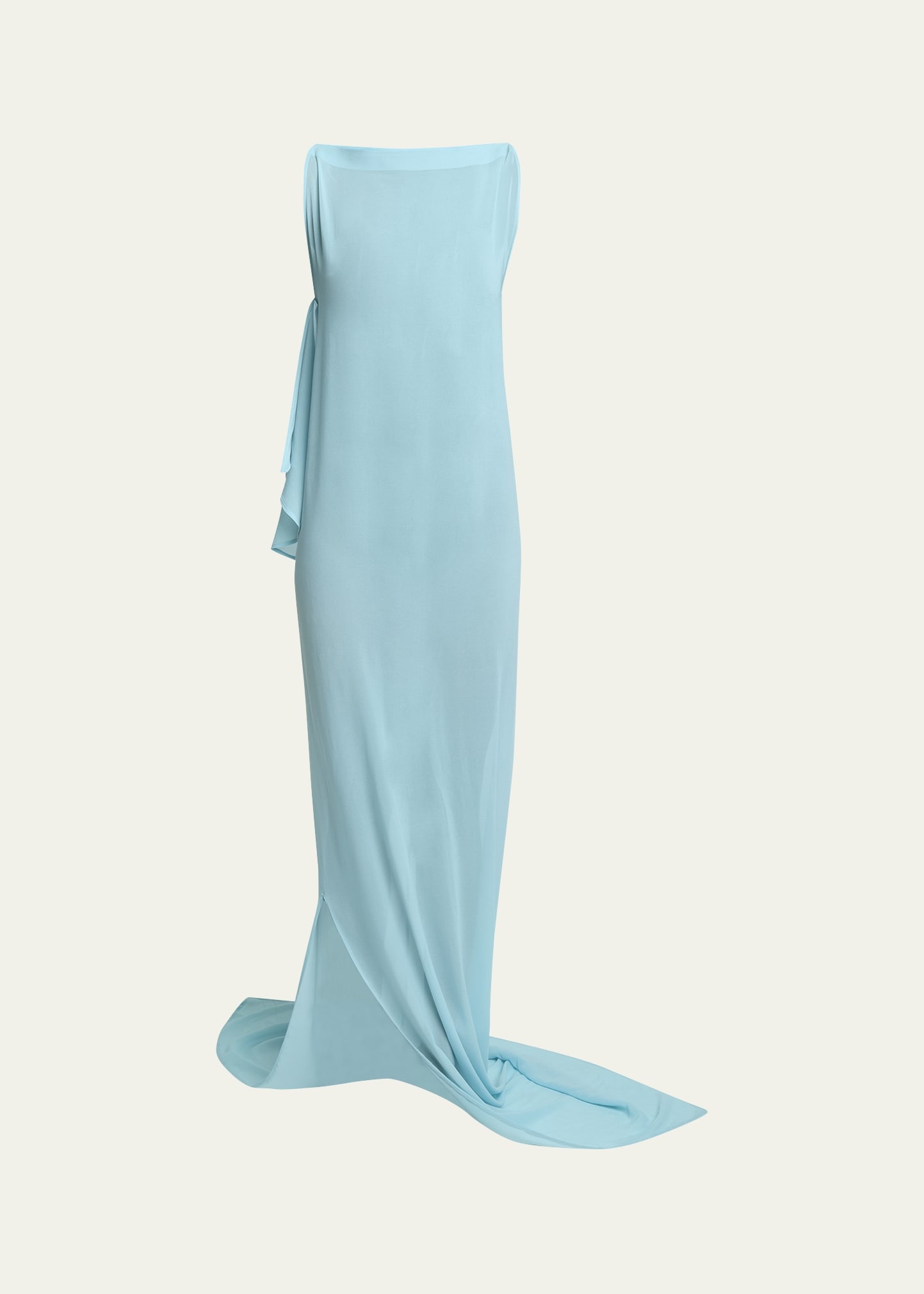 Ameno Long Draped Silk Dress - 1