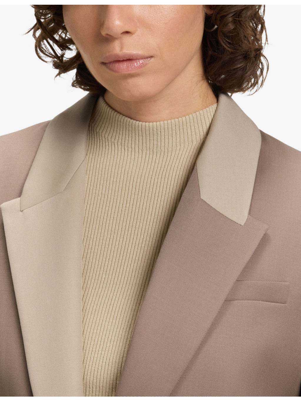 Colour-Block Lapel Single-Breasted Virgin-Wool Blazer - 5
