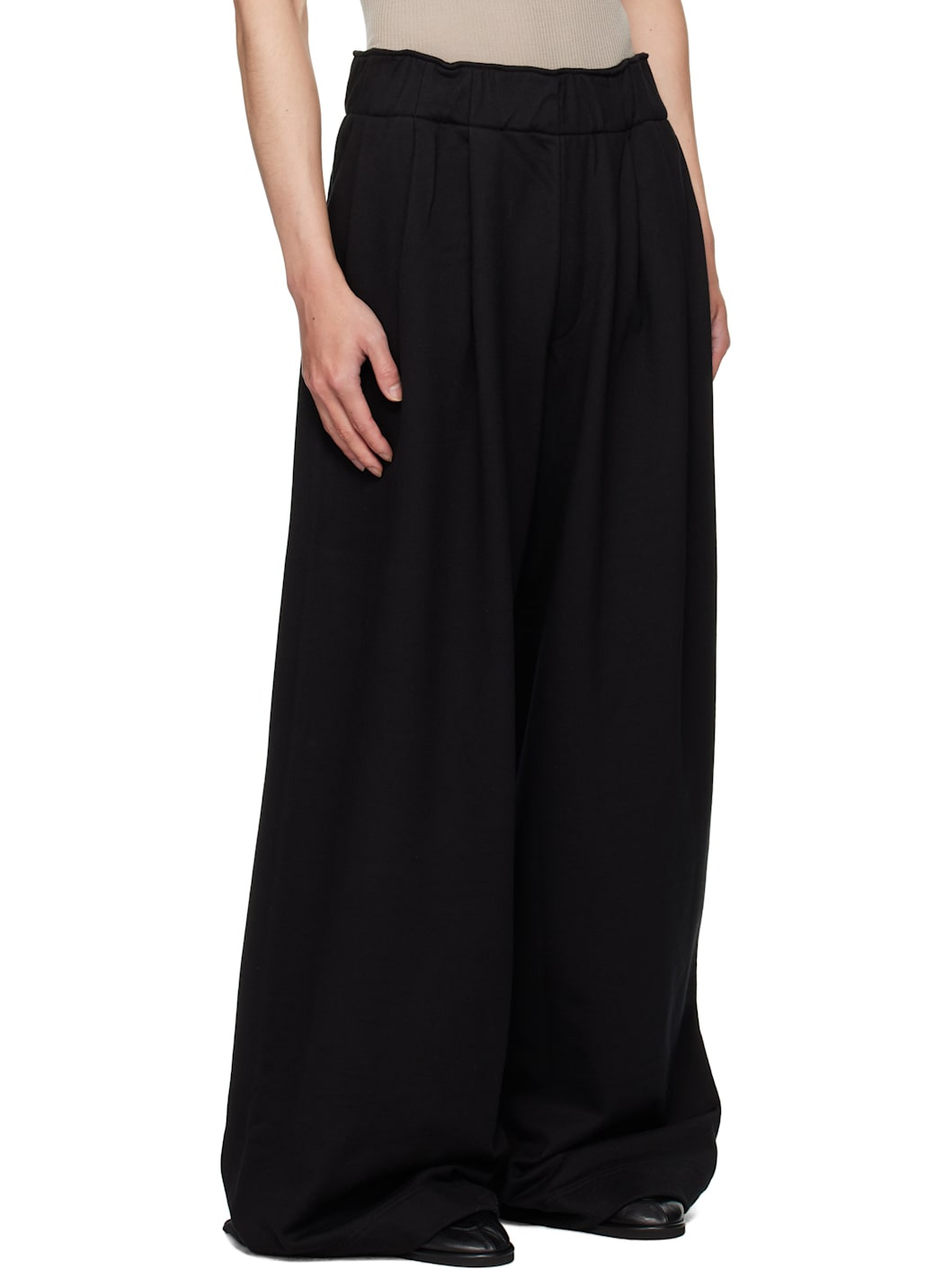 Black Pleated Sweatpants - 2