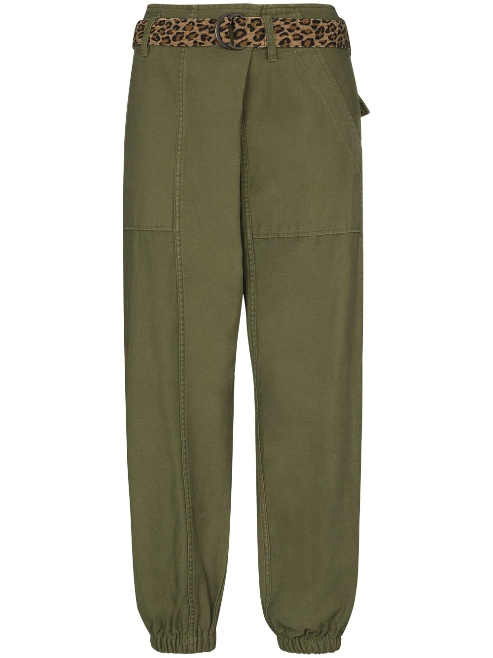 contrast-belt combat trousers - 1