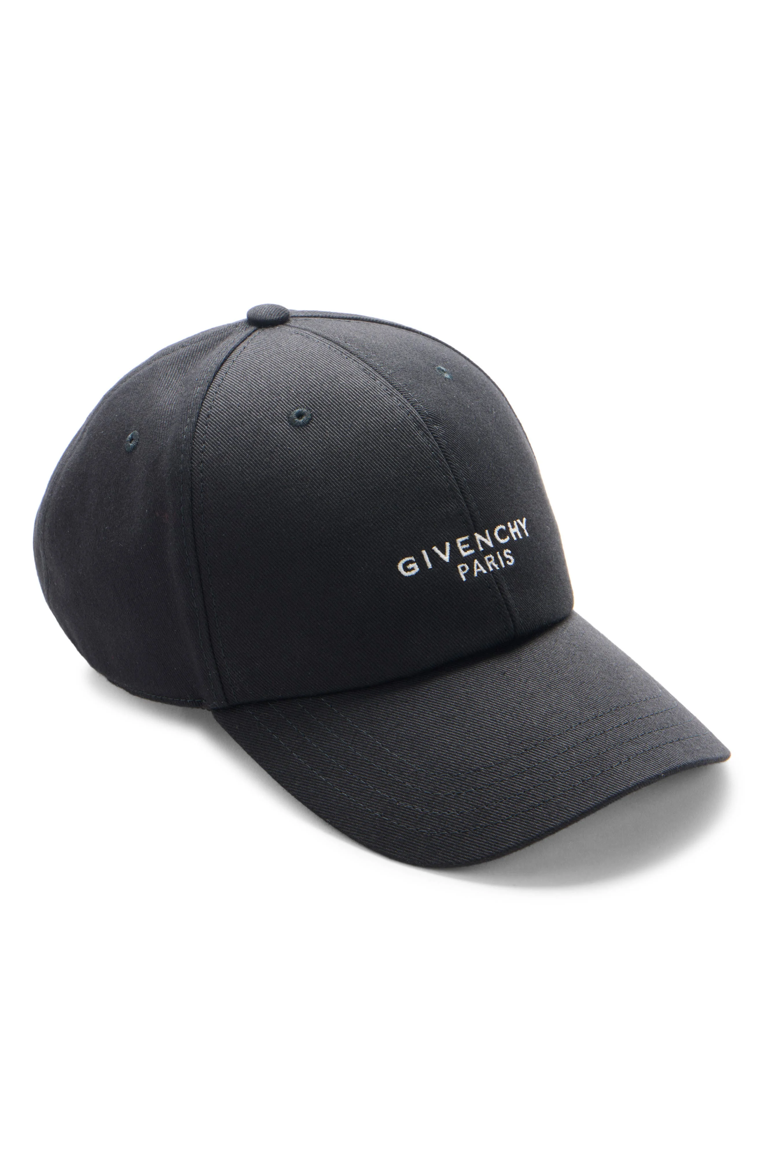 Givenchy Embroidered Logo Adjustable Baseball Cap in Black at Nordstrom - 1