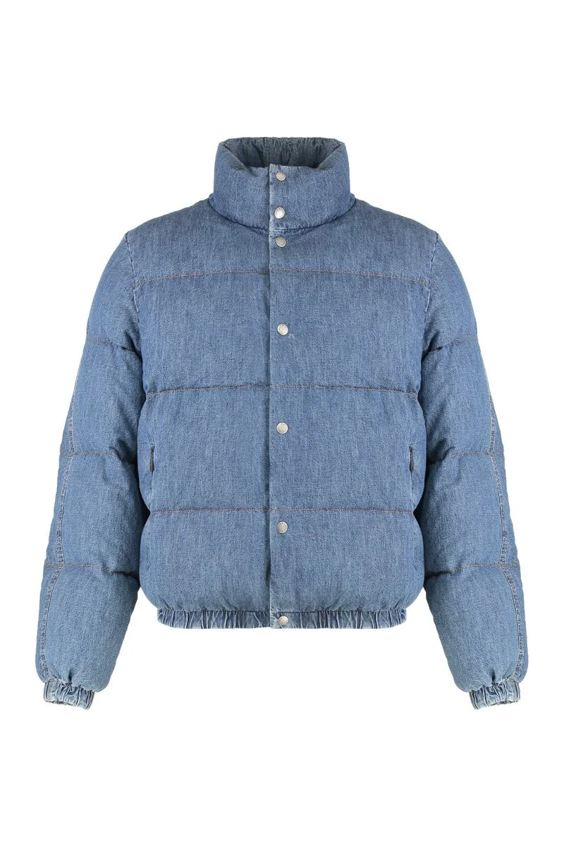 Dolce & Gabbana Puffer Jacket In Denim - 1