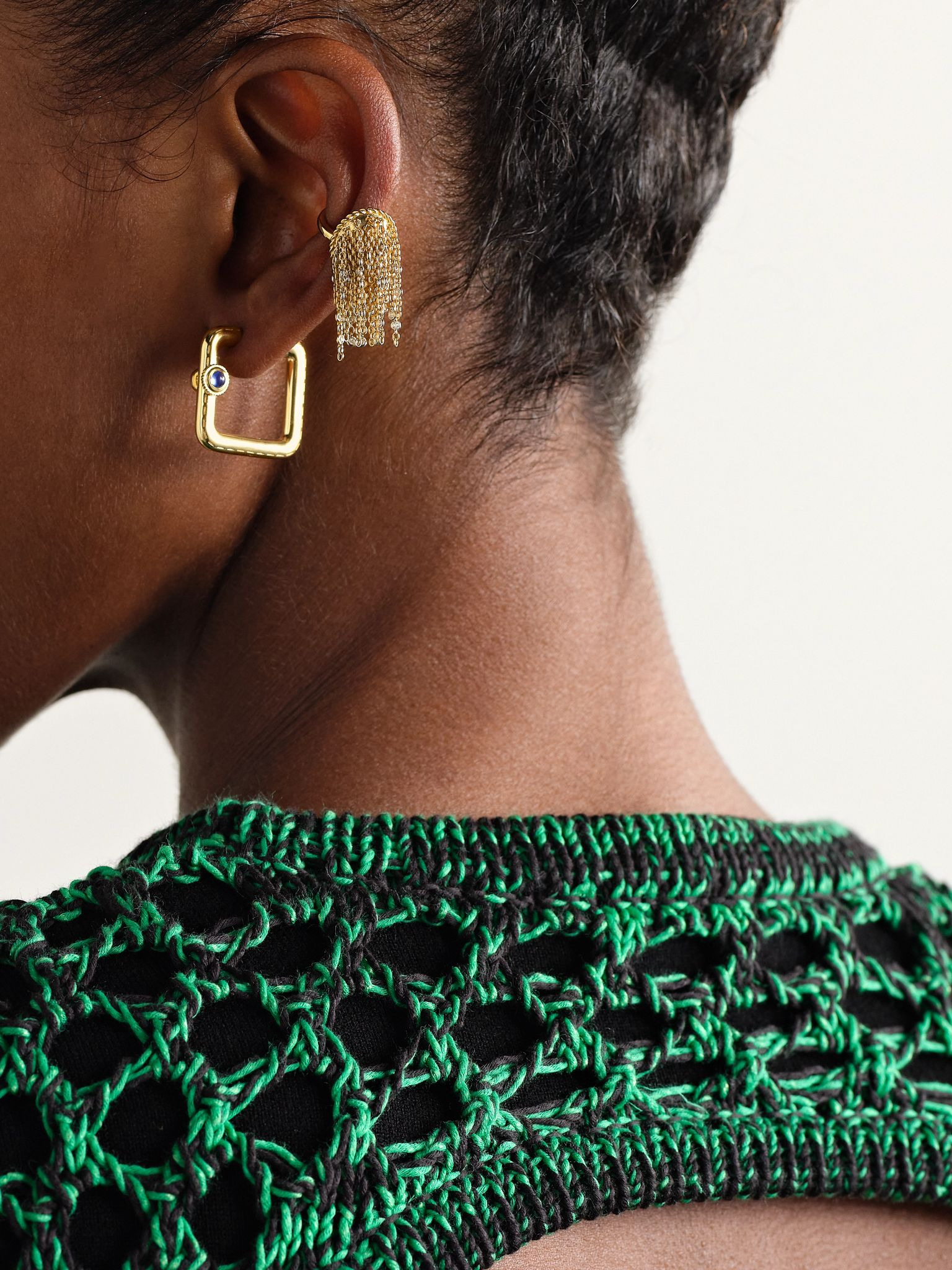 18-karat gold diamond ear cuff Gold - 4