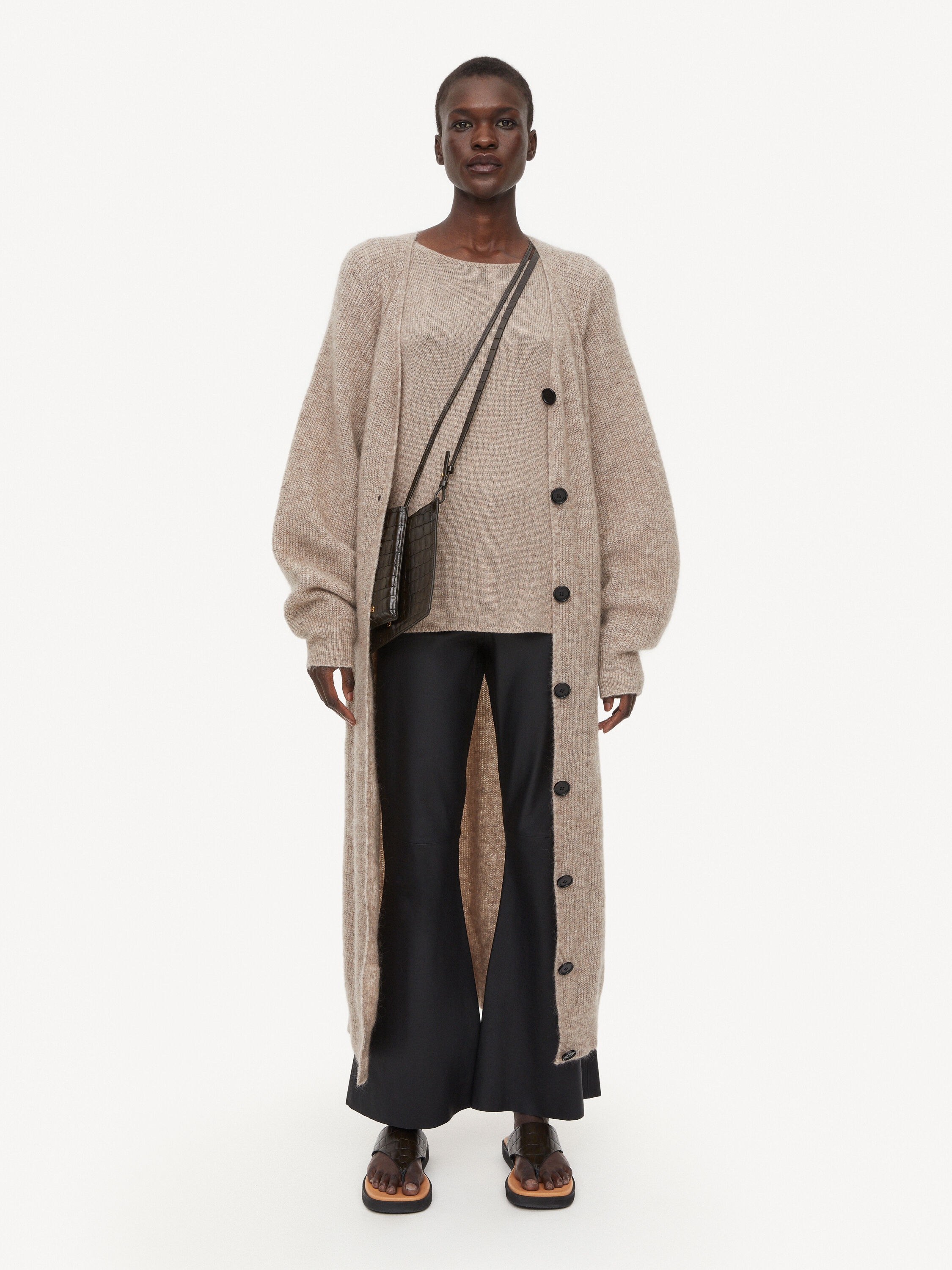 Evyline cropped leather trousers - 1
