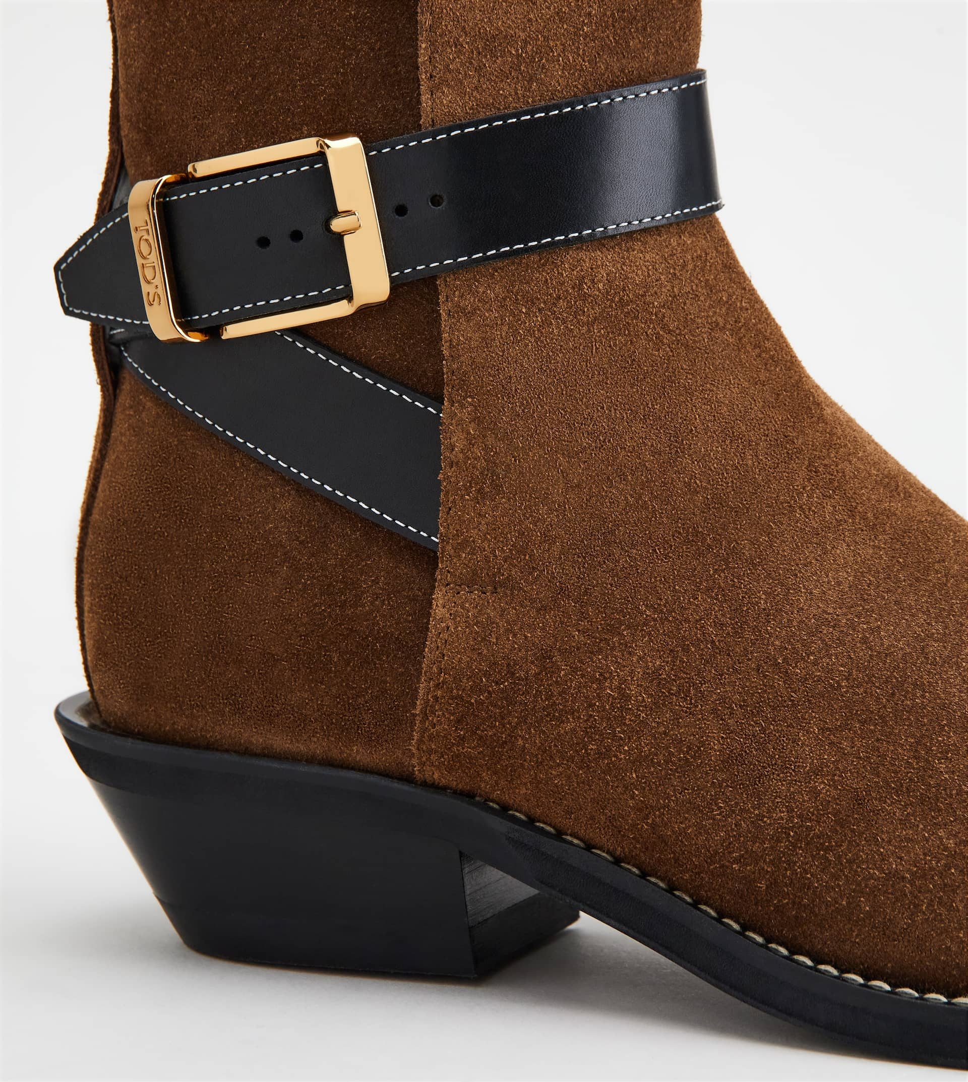 ANKLE BOOTS IN SUEDE - BROWN - 6