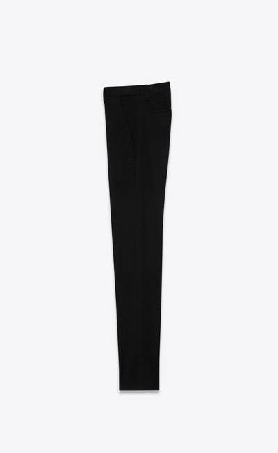 SAINT LAURENT chino pants in black raw stretch gabardine outlook