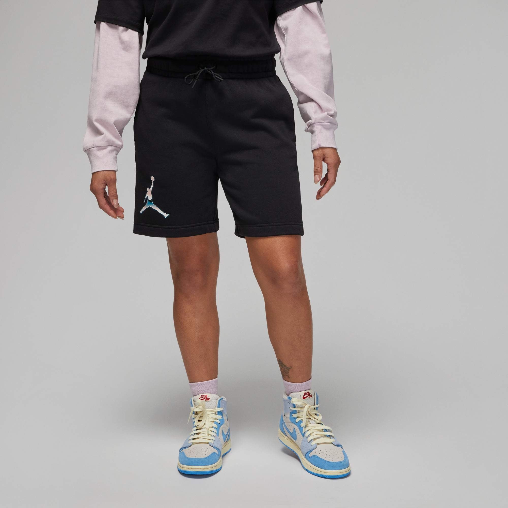 (WMNS) Air Jordan Brooklyn Fleece Shorts 'Black' DZ3388-010 - 3