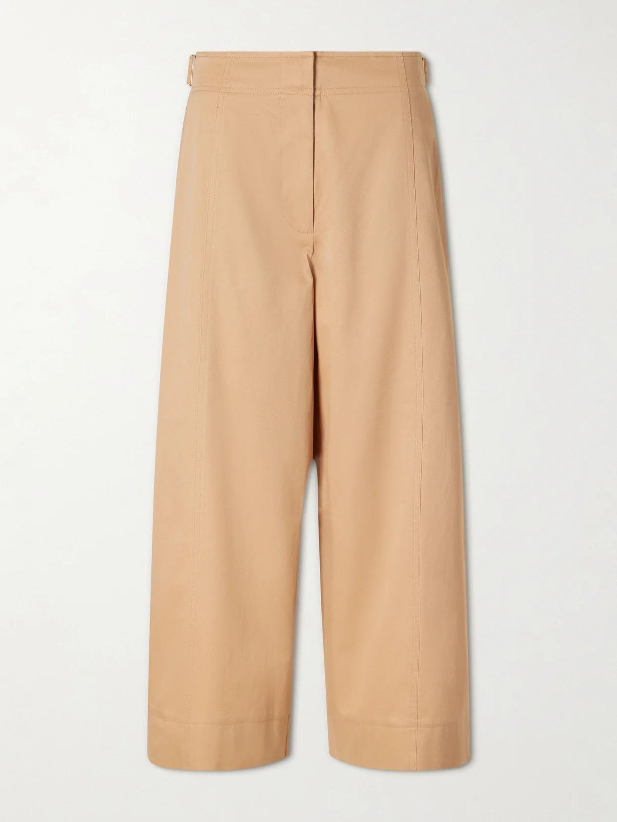 Sascha Cotton-twill Wide-leg Cropped Pants - 1