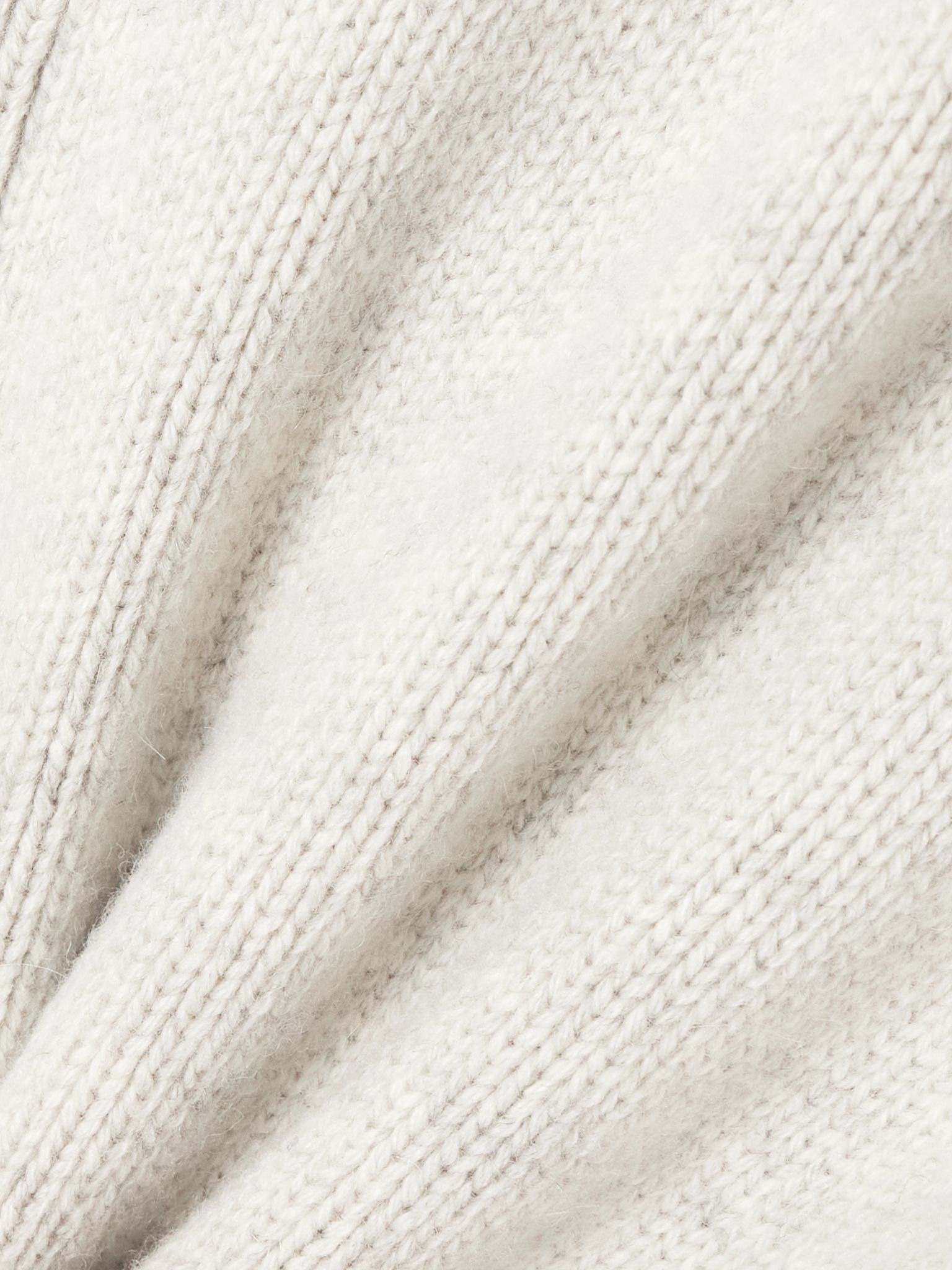 Asymmetric alpaca and wool-blend turtleneck sweater Light gray - 4