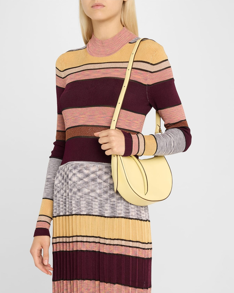 ULLA JOHNSON Twyla Mini Leather Shoulder Hobo Bag outlook