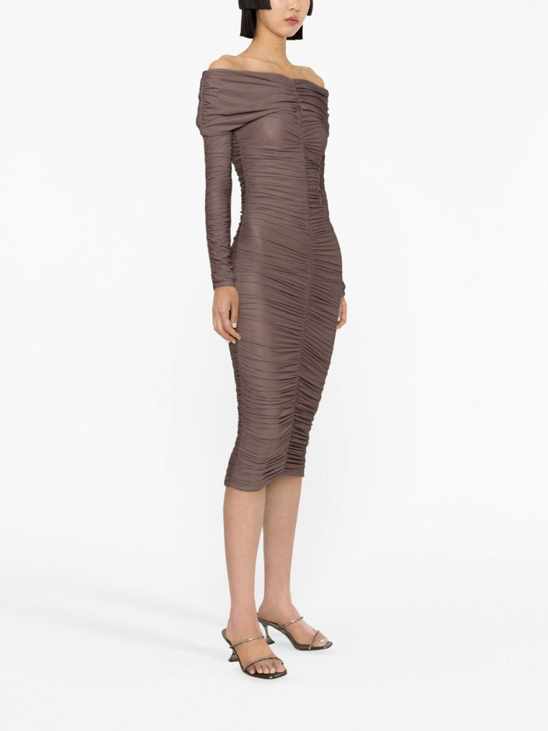 Nicole ruched off-shoulder dress 3