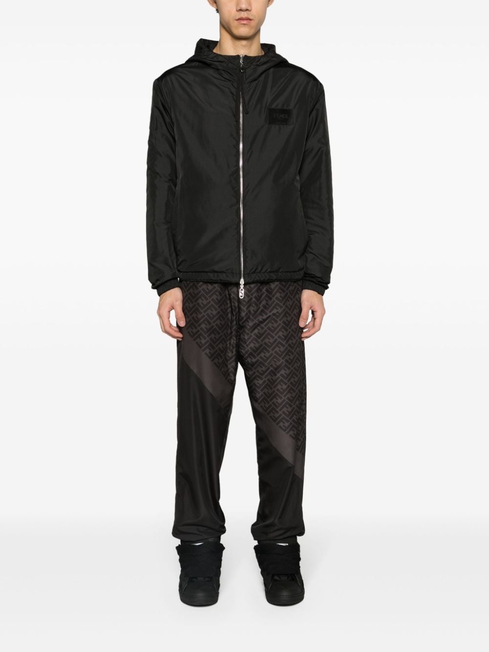 FF-print hooded windbreaker - 6