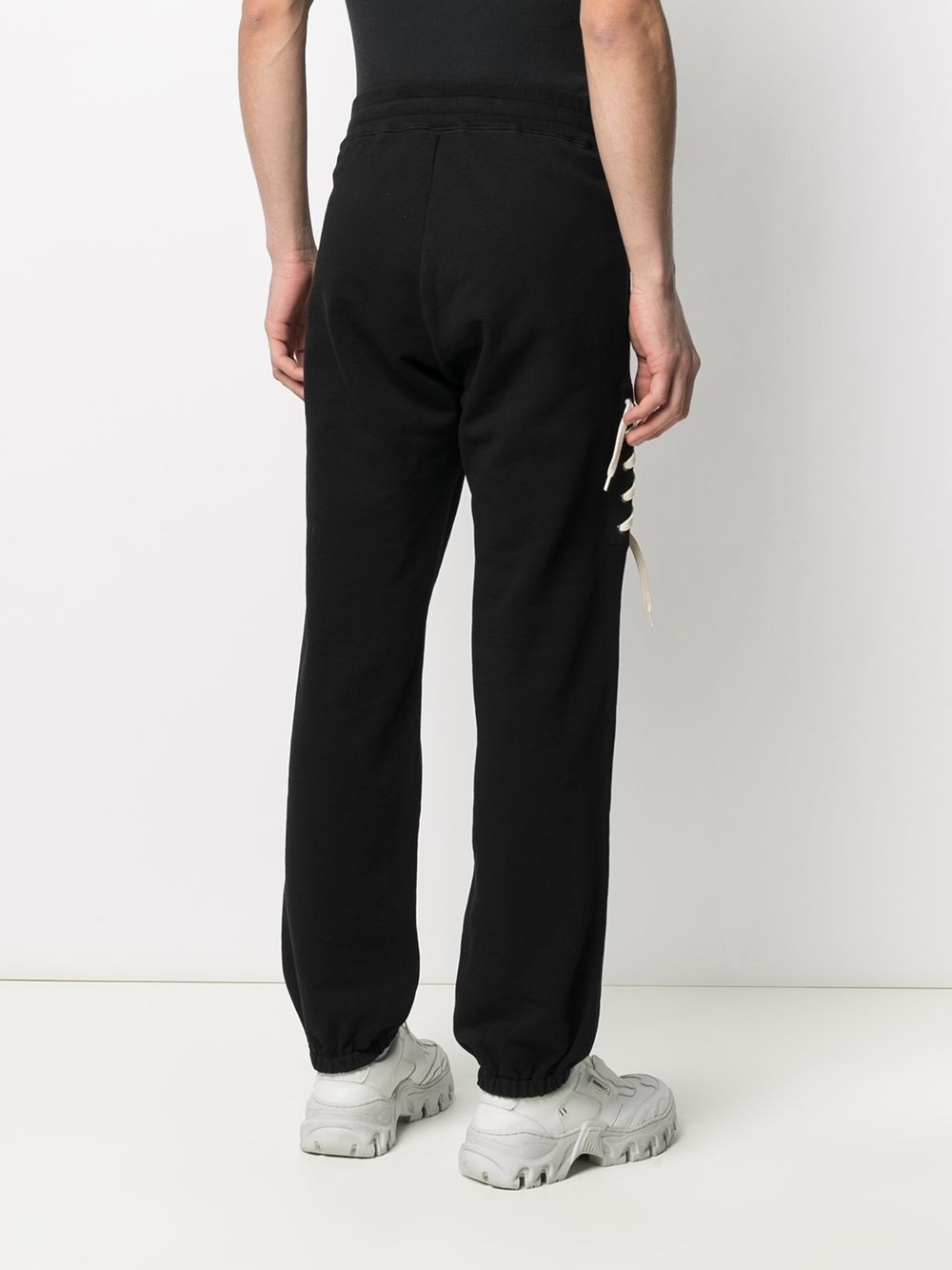 contrasting laced track pants - 4