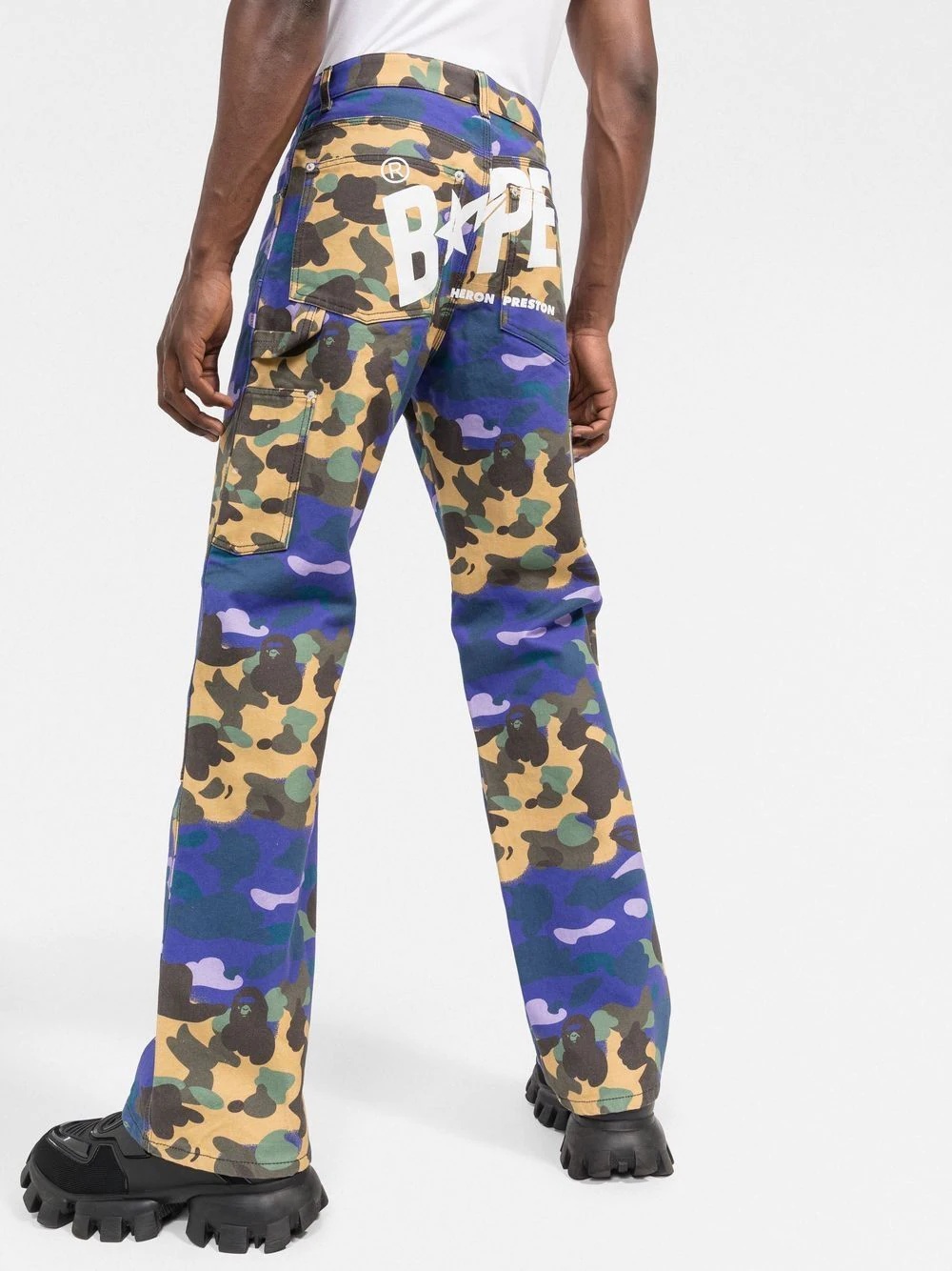 x BAPE camouflage worker trousers - 3