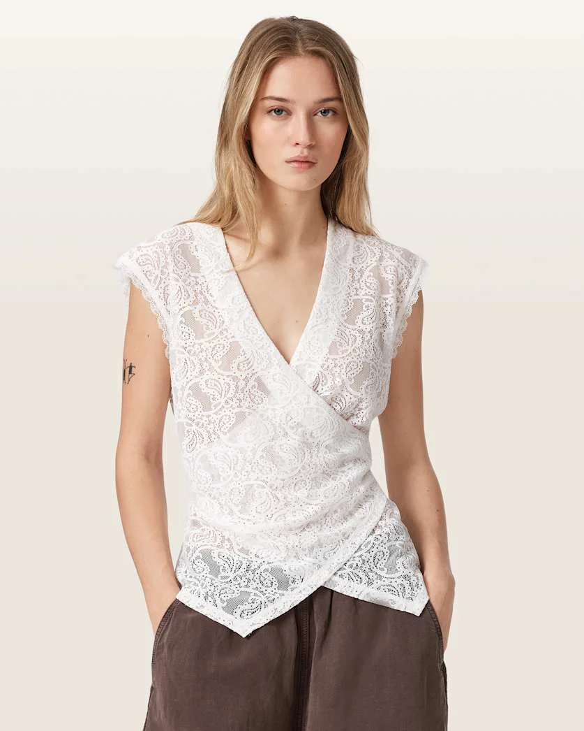 VERA SLEEVELESS WRAP BLOUSE - 1