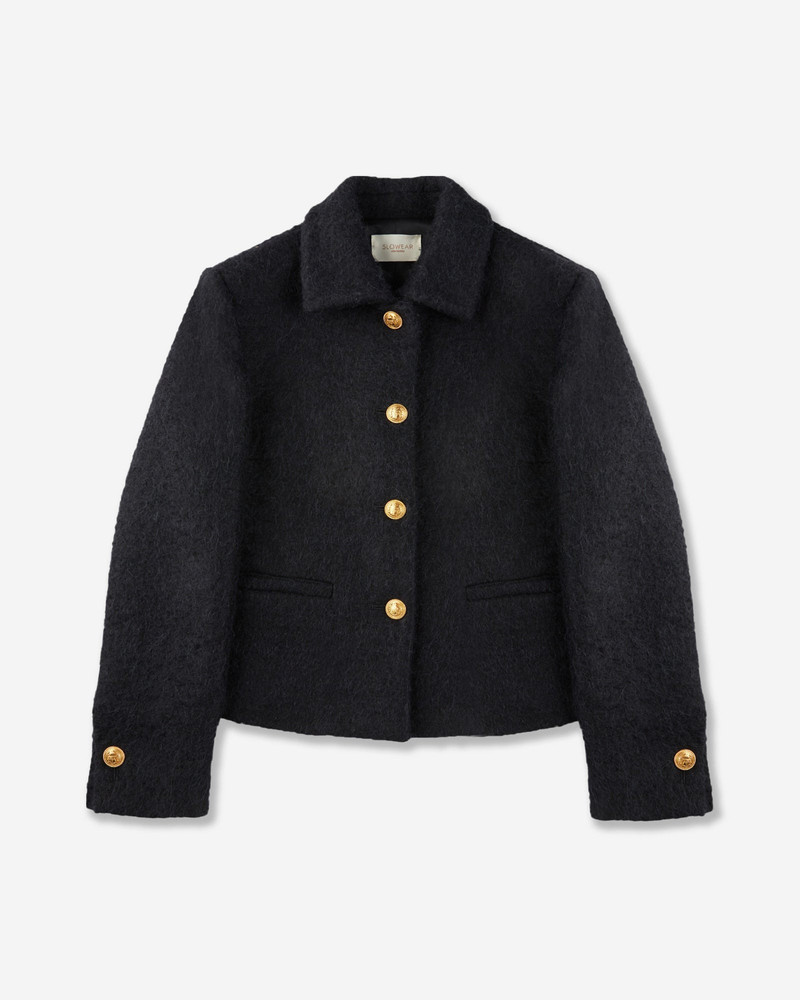 Wool bouclé regular fit jacket 1