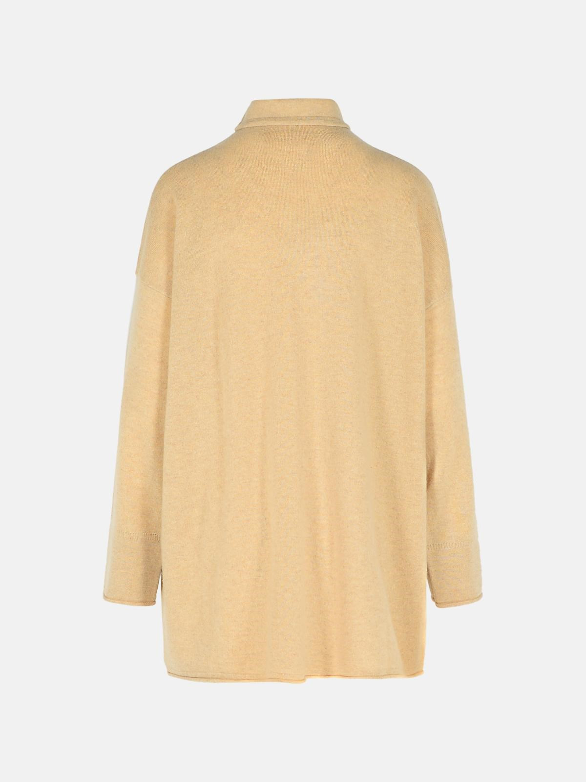 'ODER' BEIGE CASHMERE TURTLENECK SWEATER - 3
