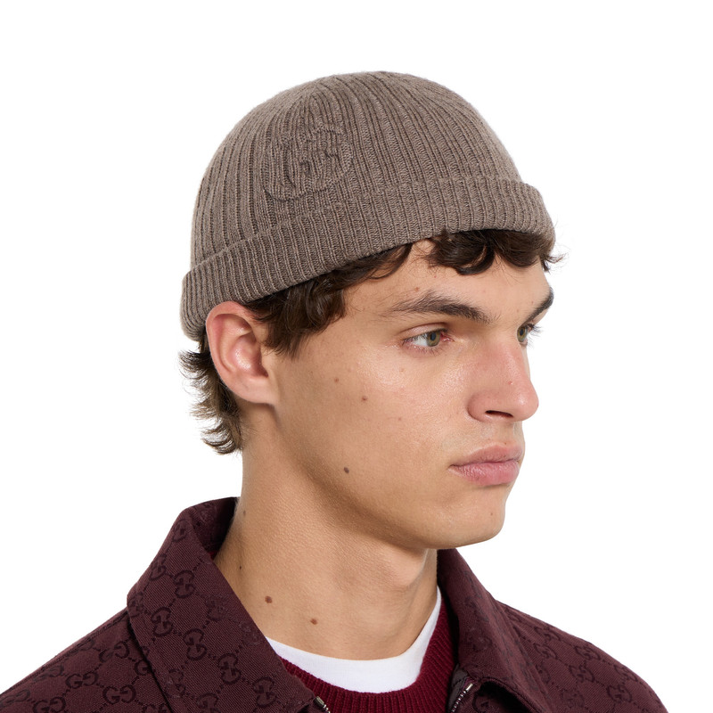 Rib knit wool hat 3