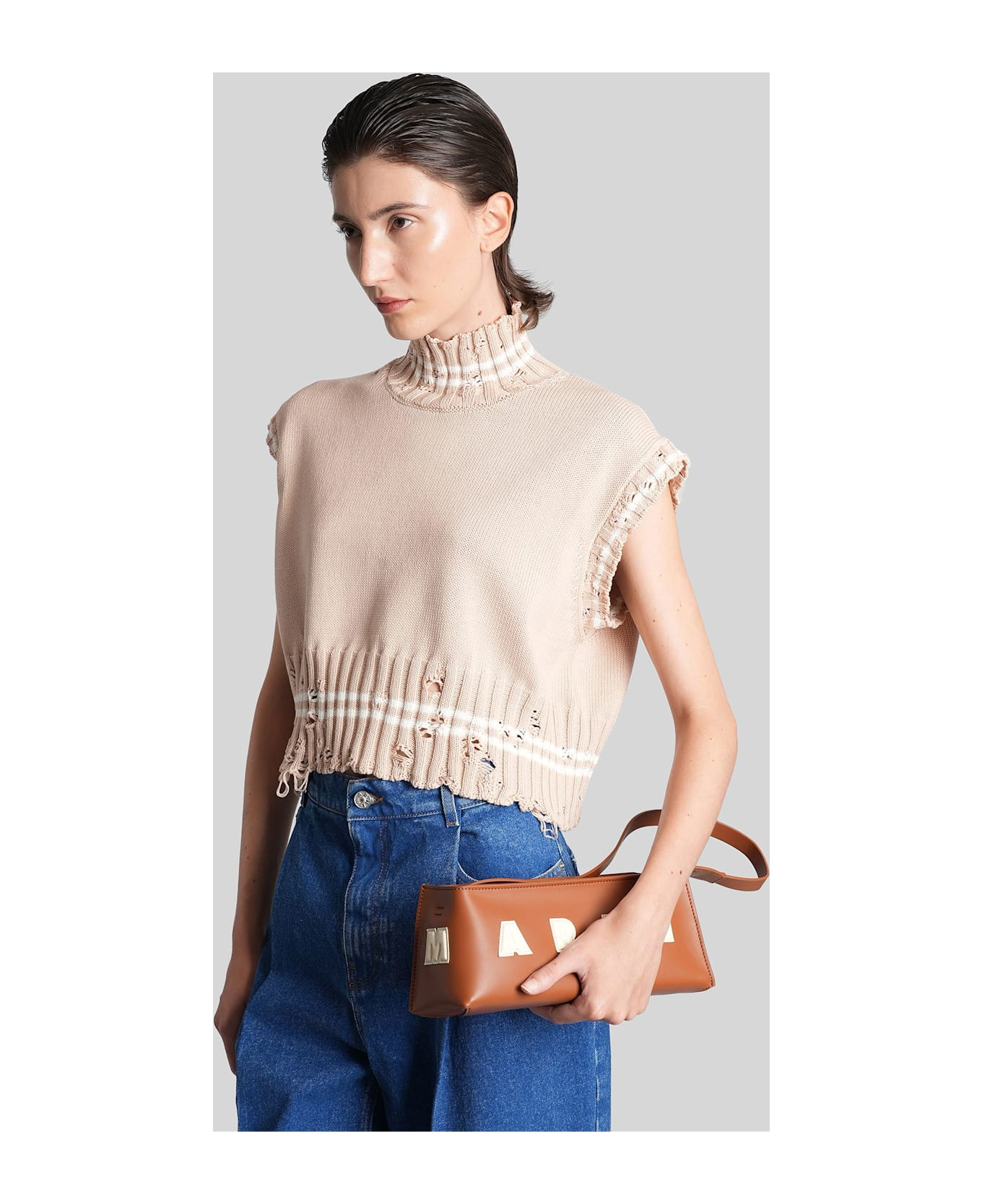 Knitwear In Rose-pink Cotton - 4