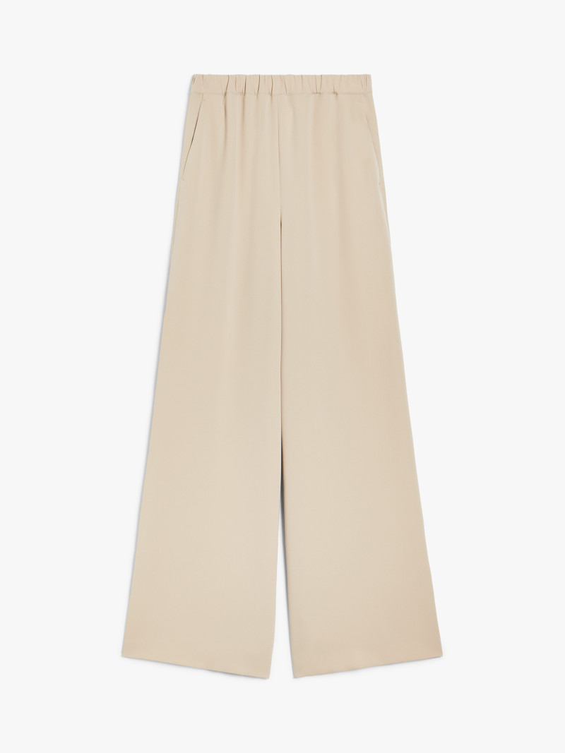 ERNESTA Wide-leg cady trousers 1