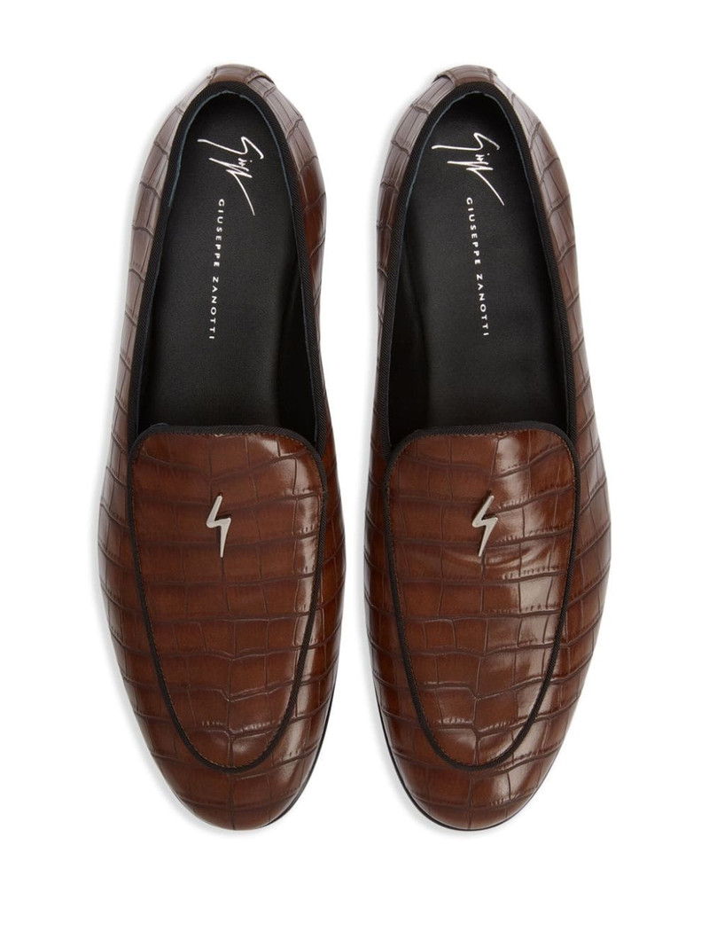 Rudolph crocodile-effect leather loafers 4