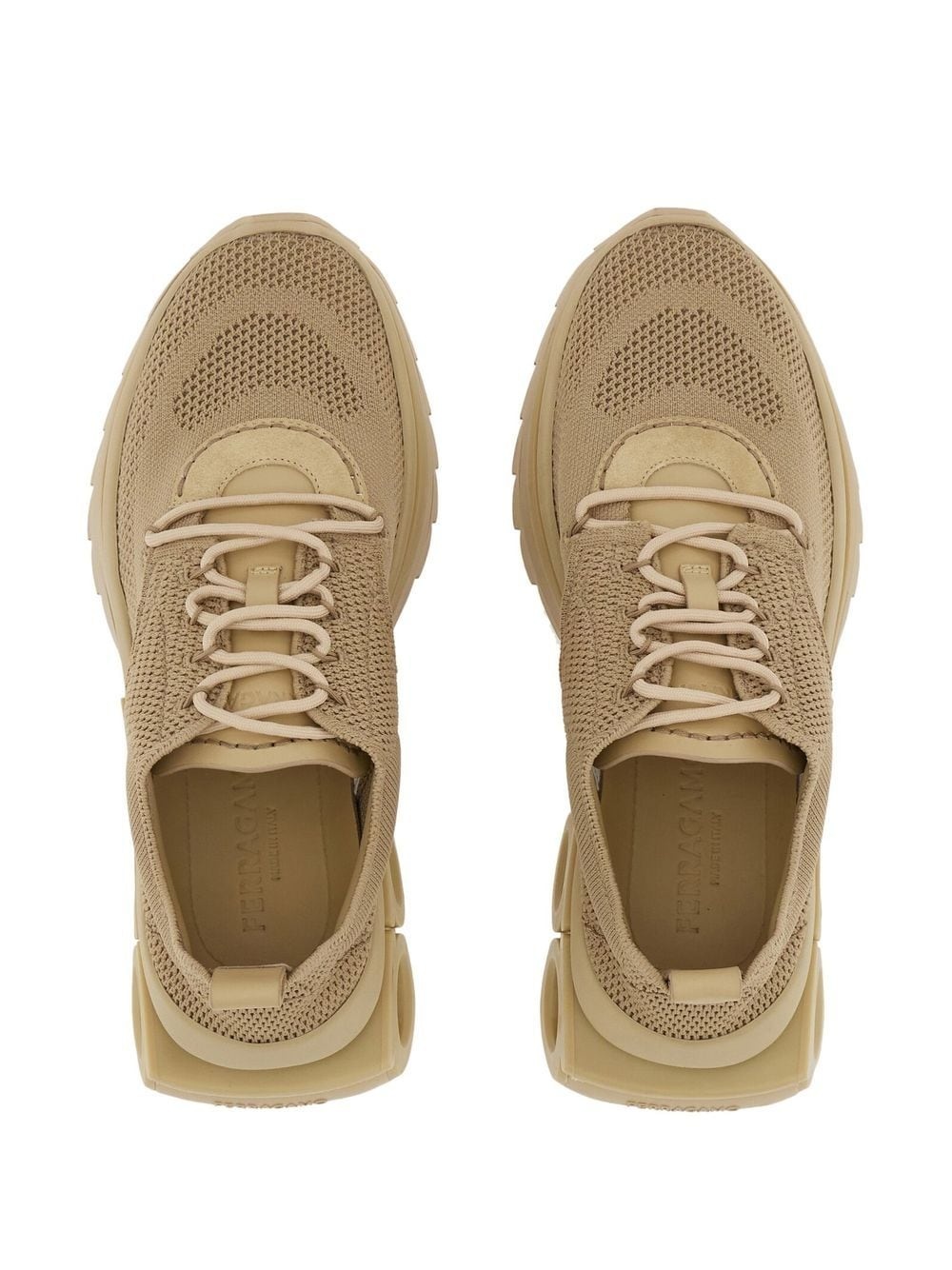 Gancini-plaque low-top sneakers - 4