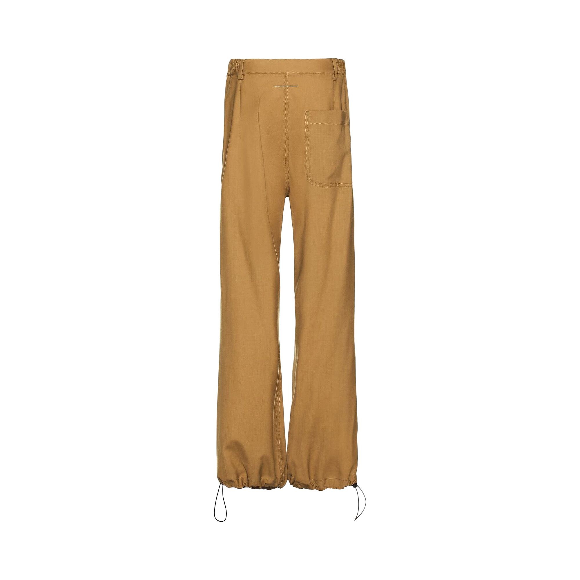 MM6 Maison Margiela Wide Leg Exagerated Knee Trousers 'Brown' - 2