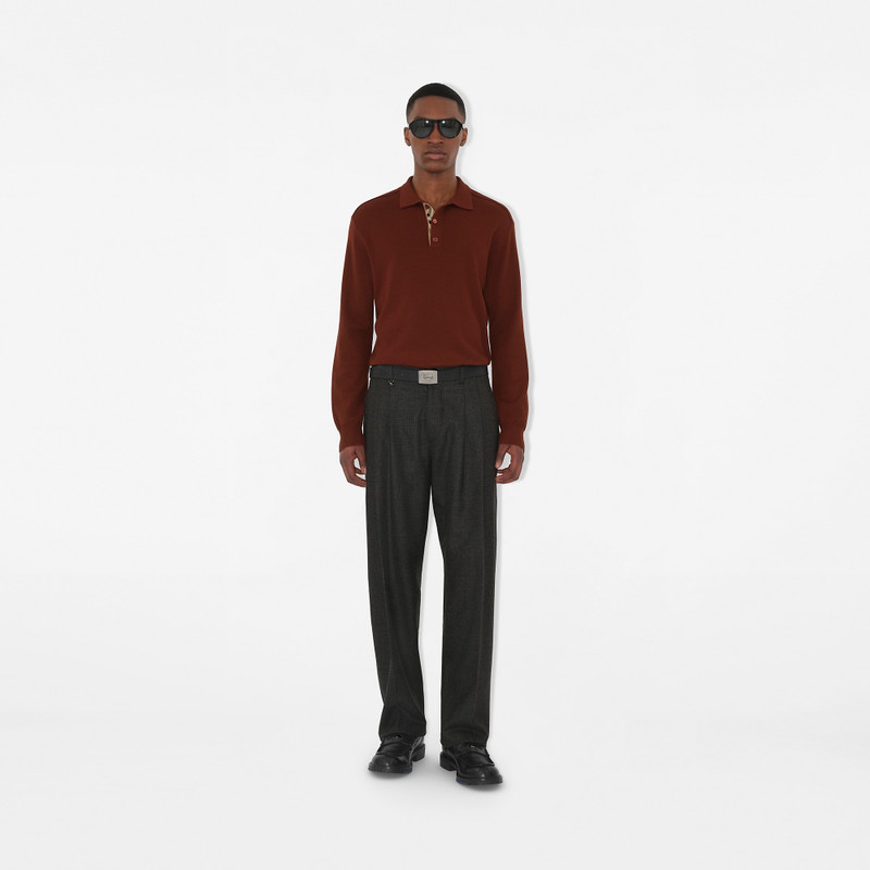 Burberry Long-sleeve Wool Polo Shirt outlook