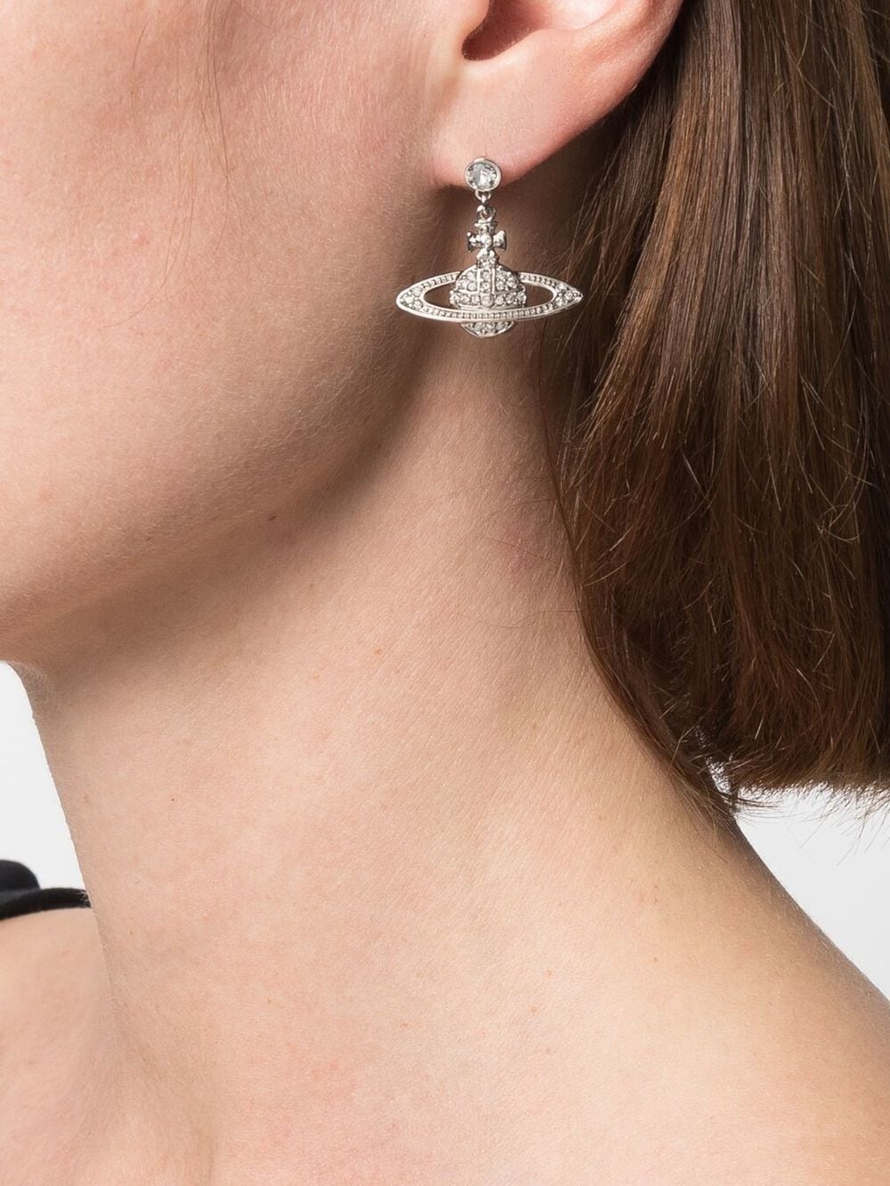 crystal orb earrings - 2