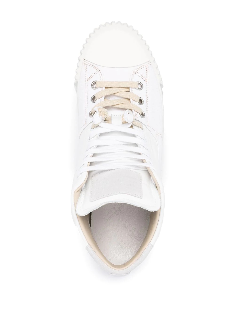 high-top leather sneakers - 4