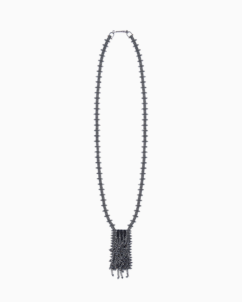 NECKLACE IN ALUMINUM AND PYRITE WITH BRONZE AND SILVER 1
