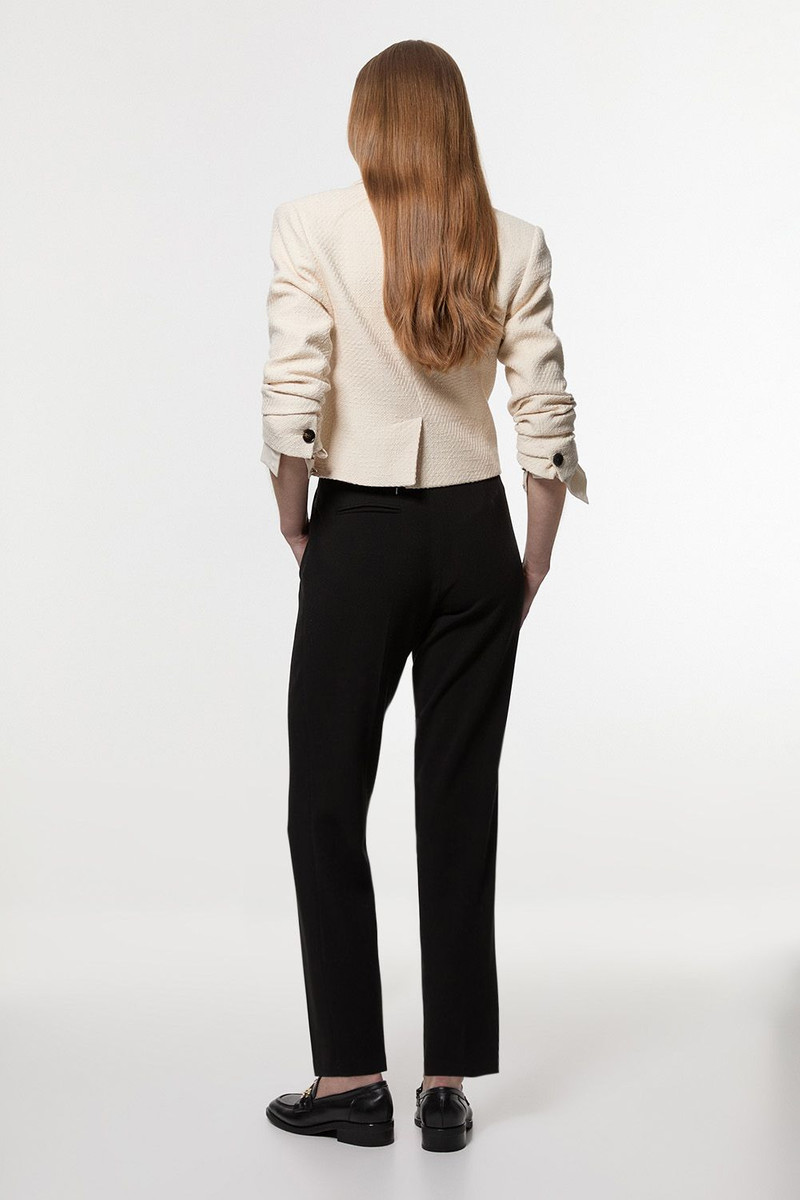 Tall Compact Stretch Essential Tailored High Waist Slim Leg Trouser 5