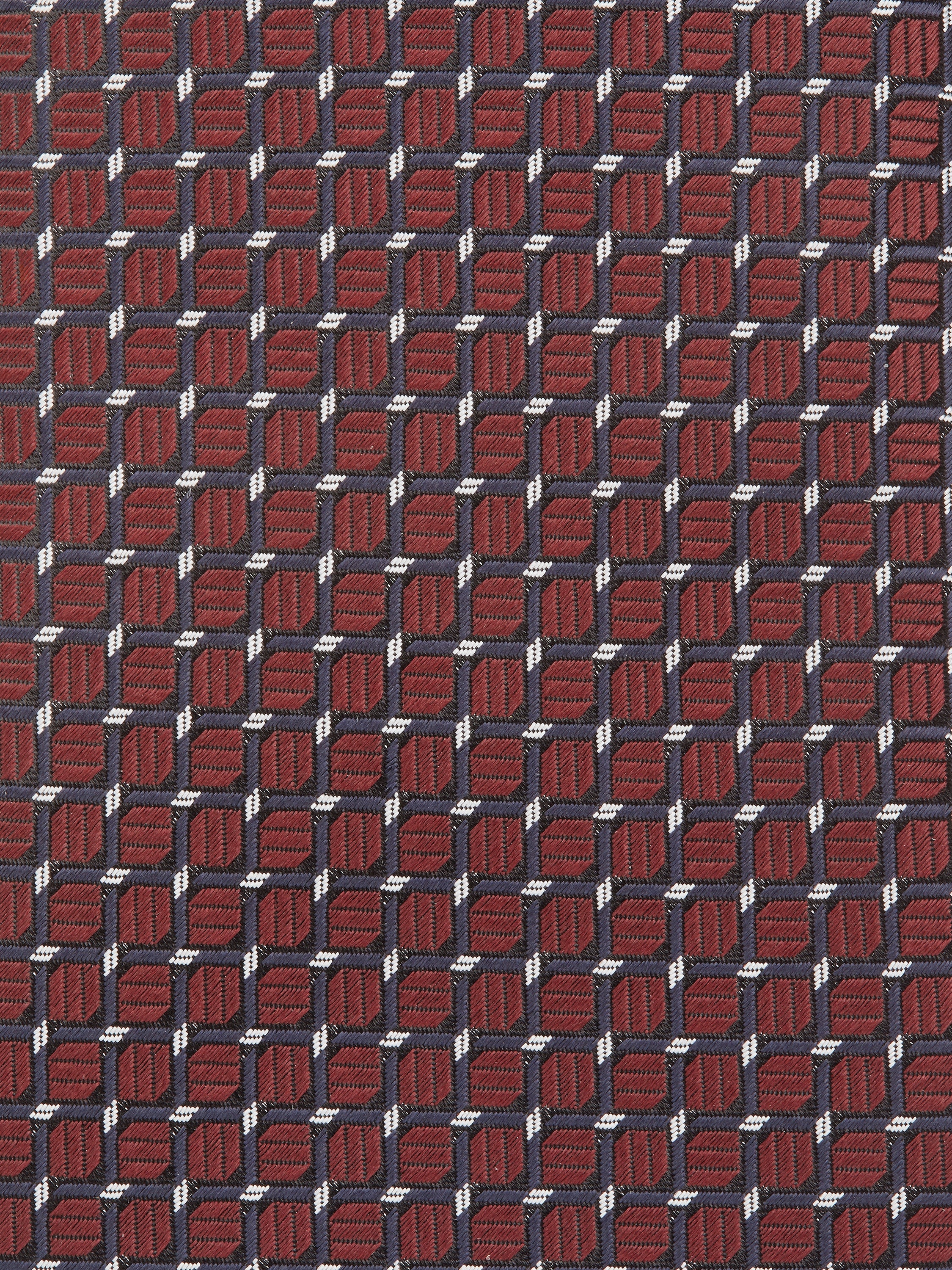 BURGUNDY CINQUE PIEGHE SILK TIE - 2
