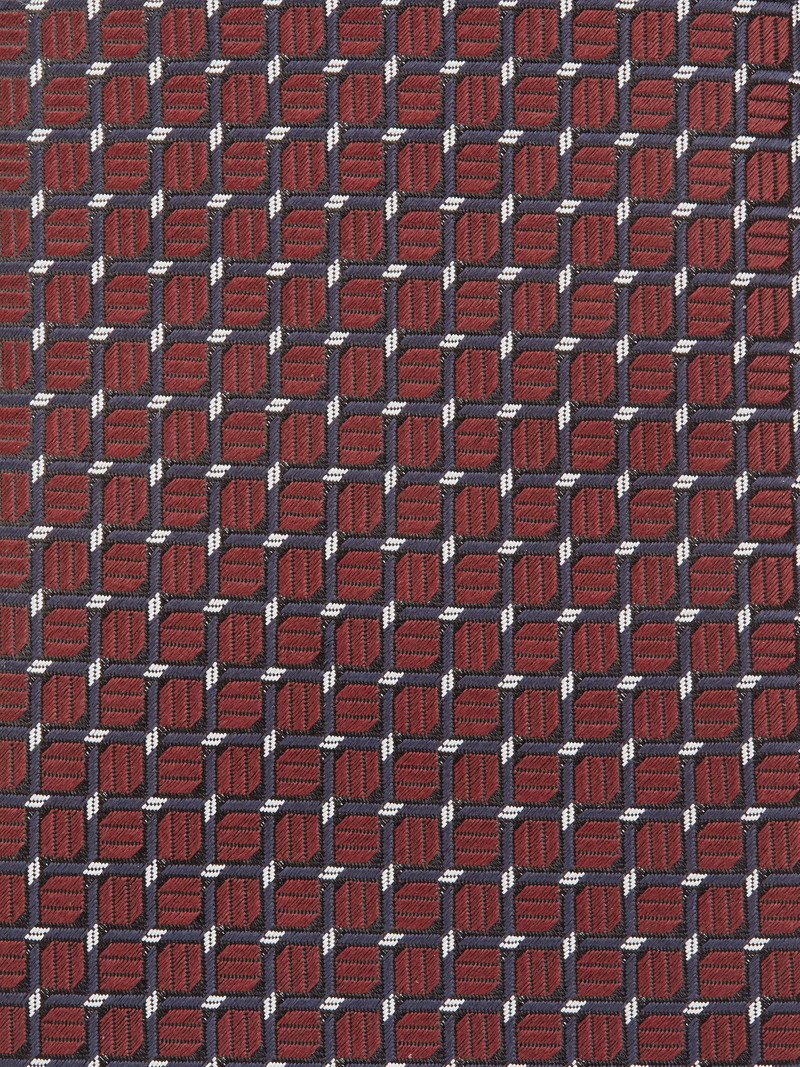 ZEGNA BURGUNDY CINQUE PIEGHE SILK TIE outlook