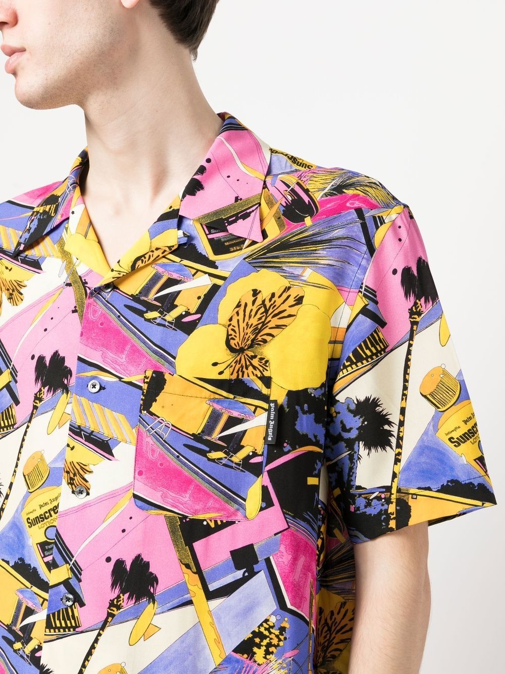 graphic-print bowling shirt - 5