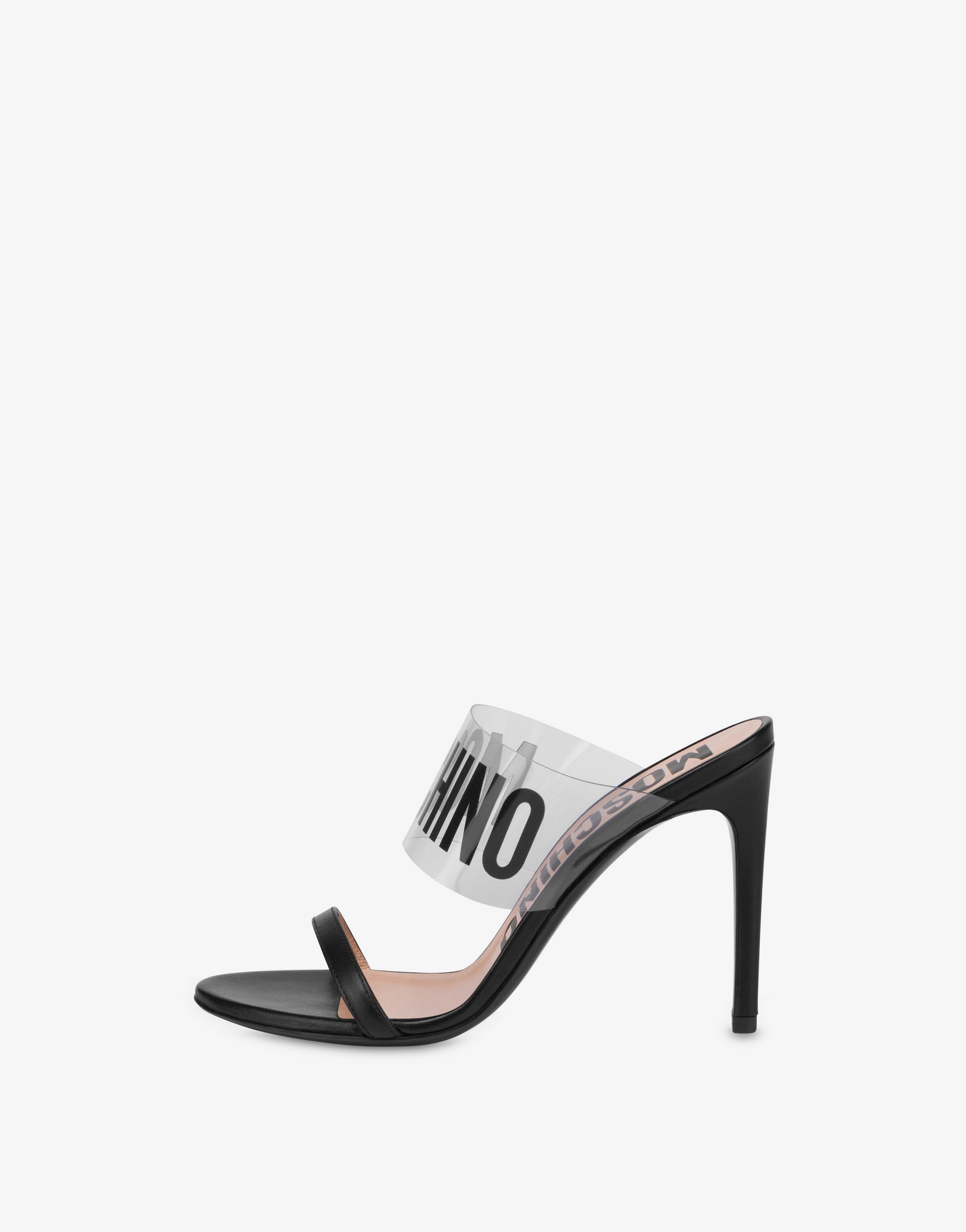 PVC LOGO BAND HIGH-HEELED SANDALS - 2