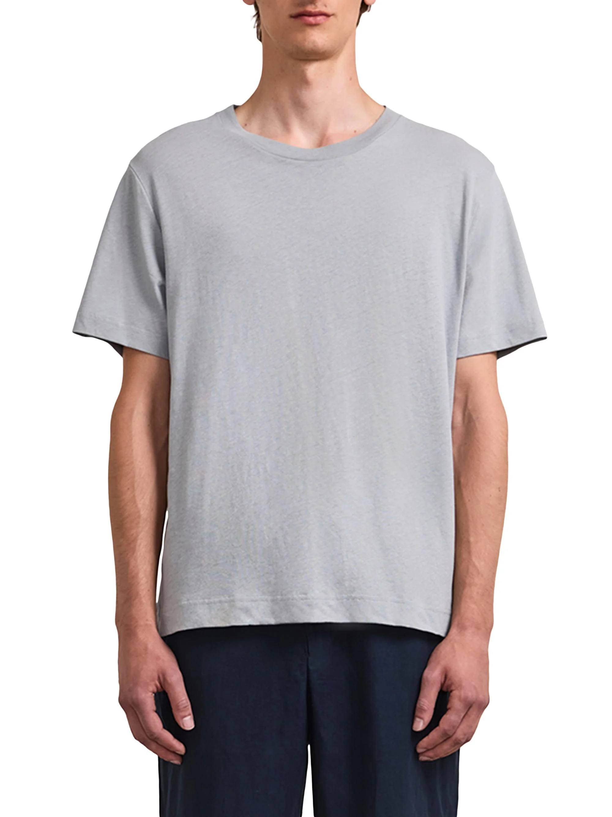 Men's Dinis Cotton-Linen T-Shirt - Coastal Blue - 1