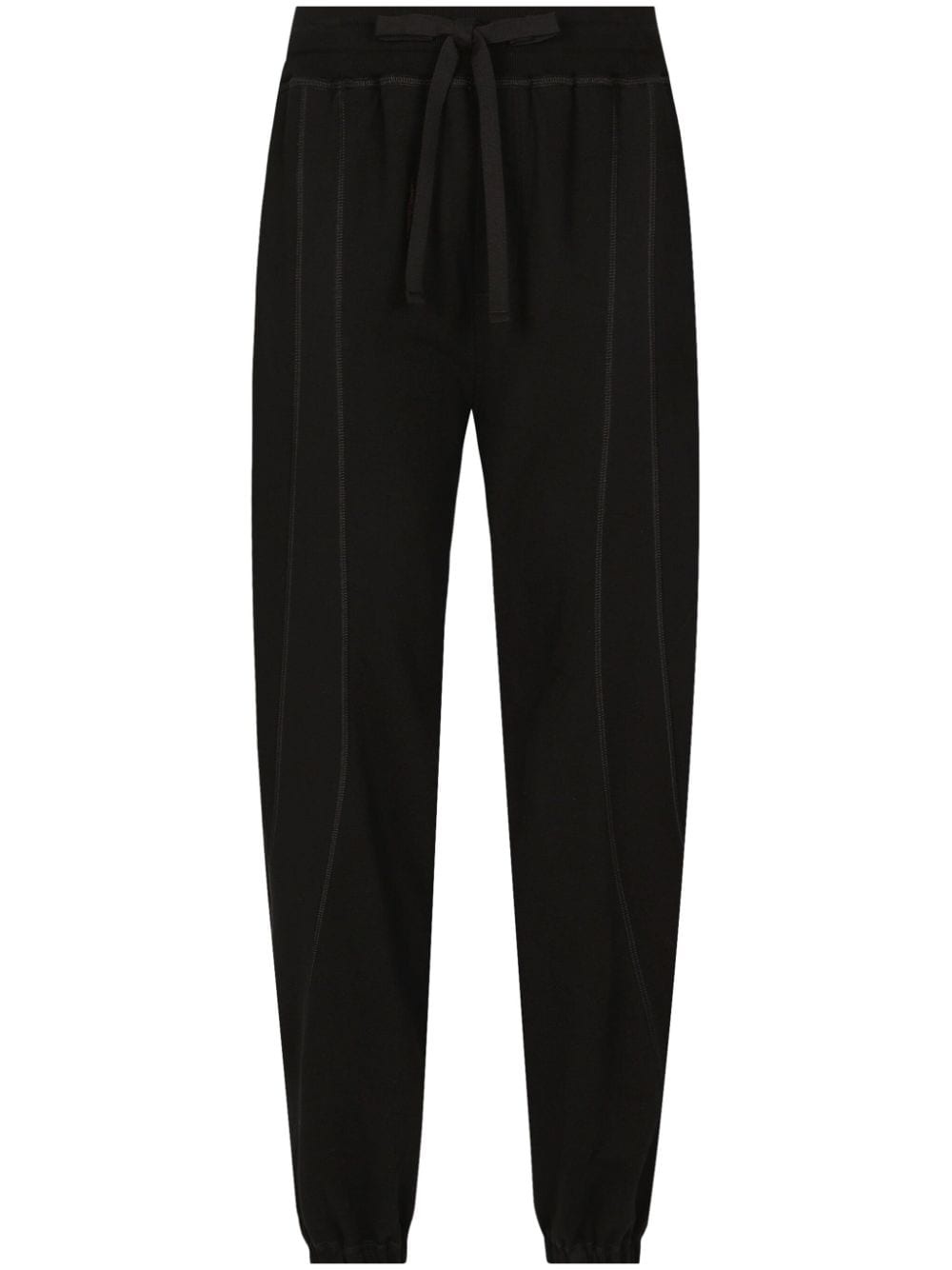 reverse-seams pleated track pants - 1