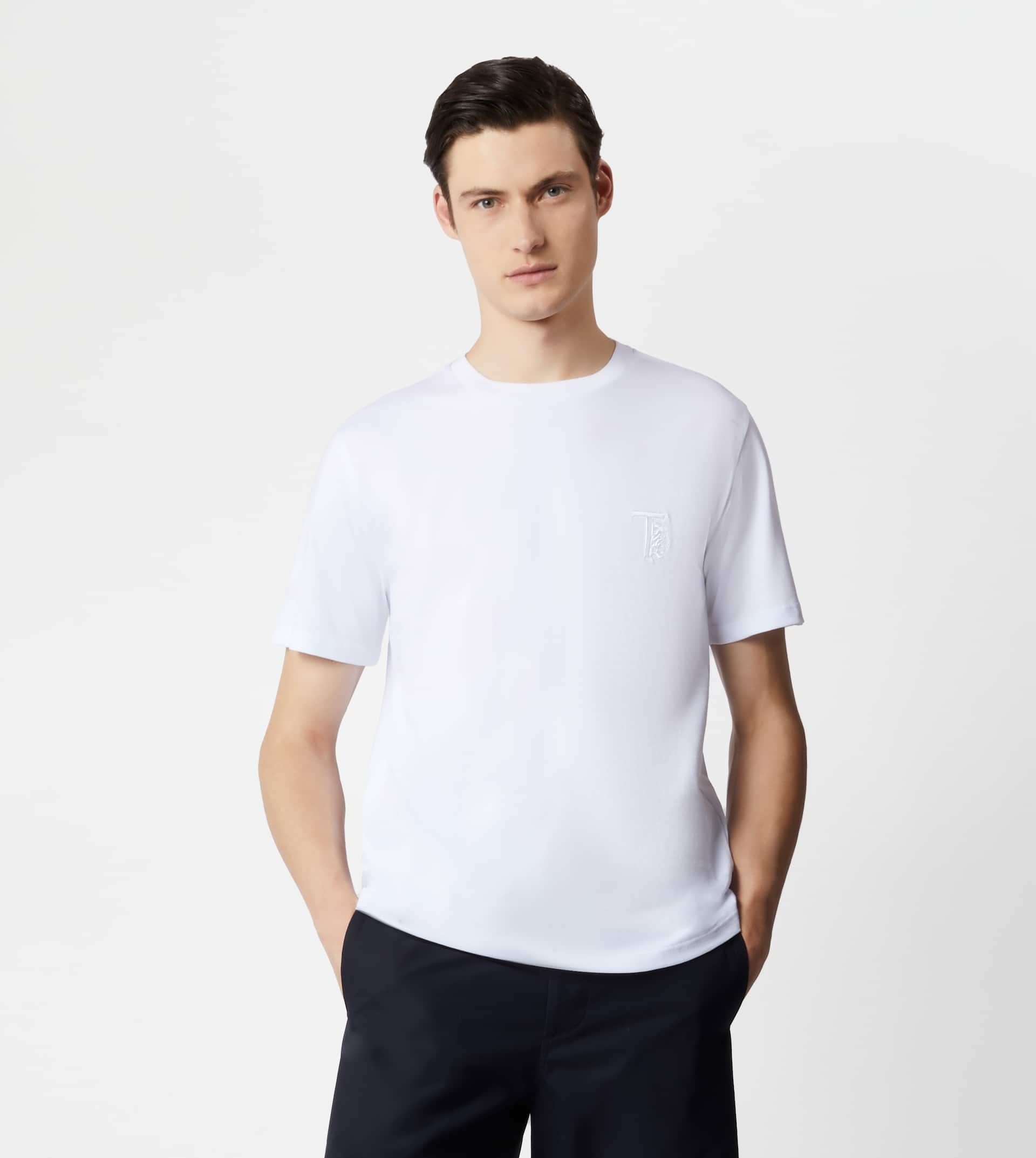 ROUND NECK T-SHIRT - WHITE - 4